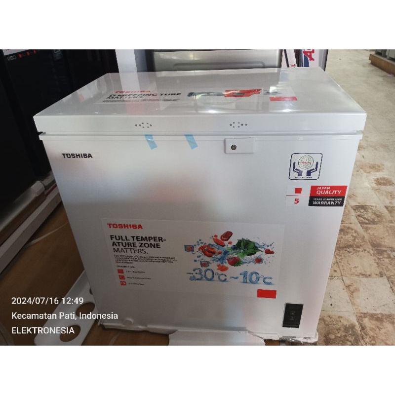 TOSHIBA CR-A258I FREEZER BOX, CHEST FREEZER, FREEZER DAGING KAPASITAS 200 LITER #2502