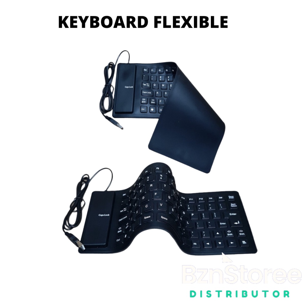 EKSKLUSIF Flexible Keyboard USB KEYBOARD FLEXIBEL USB KEYBOARD FLEXIBLE ANTI AIR BAHAN KARETkeyboard