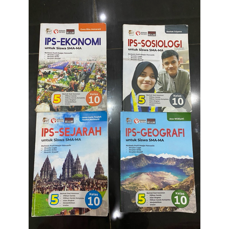 buku yrama widya Kurikulum Merdeka KM ips ekonomi geografi sejarah sosiologi buku kelas 10 x