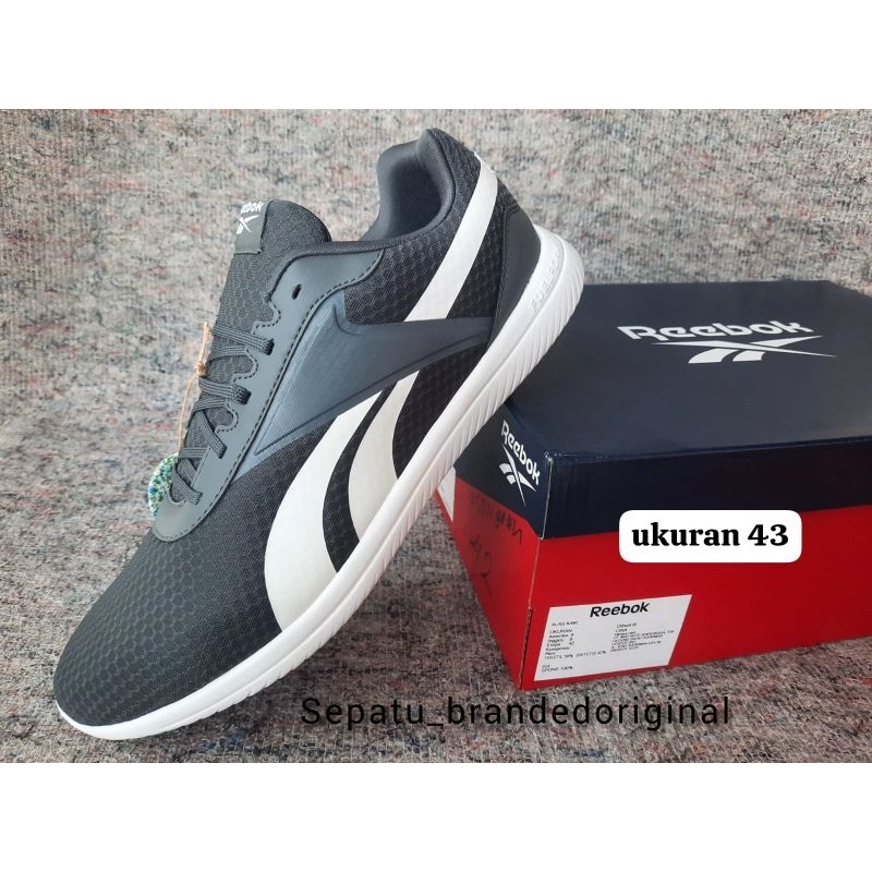 sepatu sport olahraga lari reebok original asli grey fluxlite