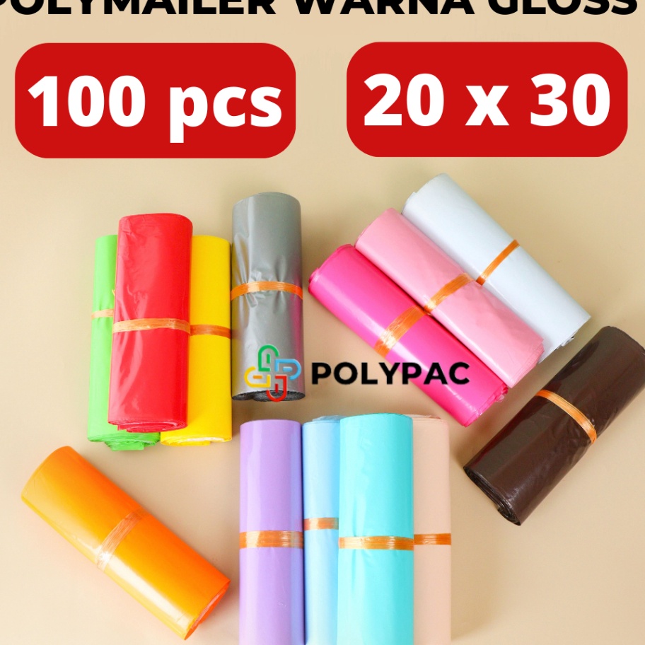 

Hot Polymailer Warna Glossy 2x3 isi 1 pcs Plastik Polymailer Lem Kantong Packing Online