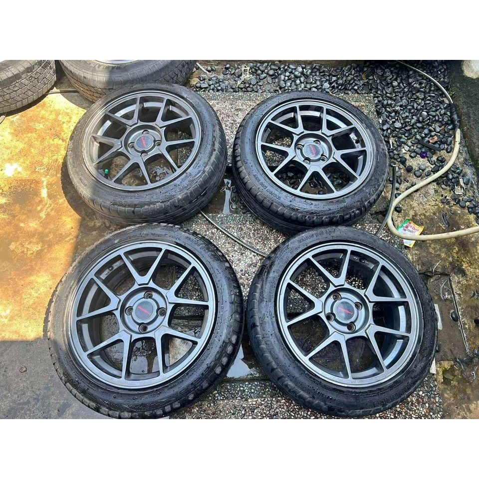 VELG MOBIL RACING SECOND/BEKAS WADESPORT R16X7 4X100 ET40 GREY +BAN ACC 185 55 R16