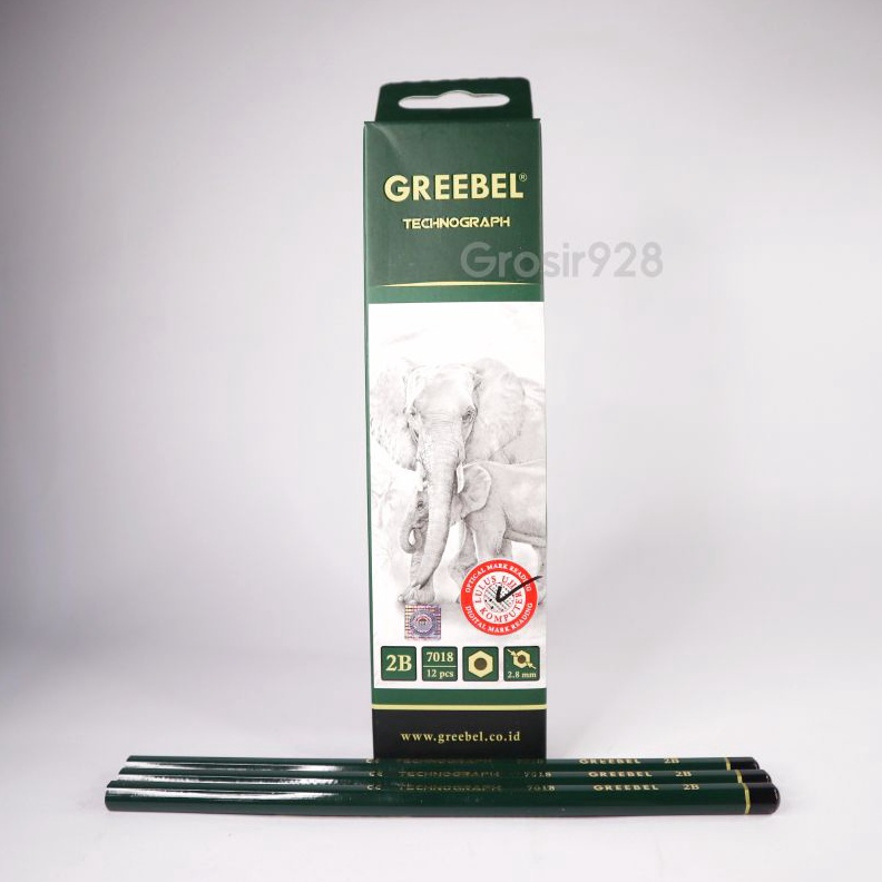 

Per 12 Pencil Pensil 2B Greebel Technograph KODE K3T1