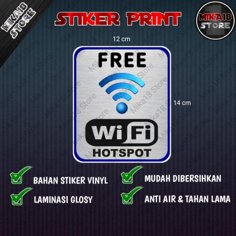 

STIKER PRINT FREE WIFI HOTSPOT