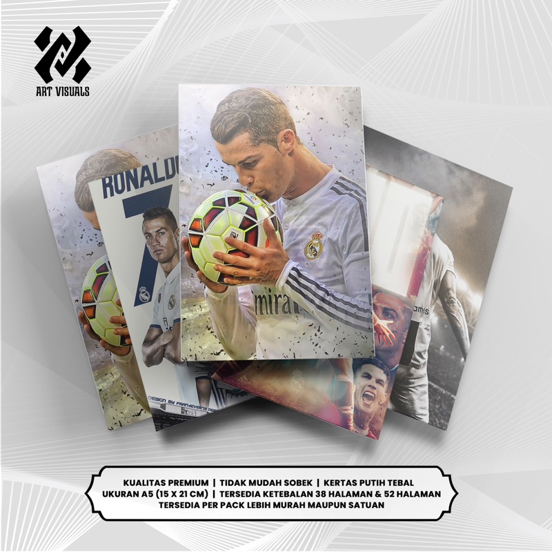 

Buku Tulis Custom Tema SEPAKBOLA CRISTIANO RONALDO Terlengkap Termurah Model Bebas Pilih Foto / Buku Tulis Sekolah / Buku Catatan