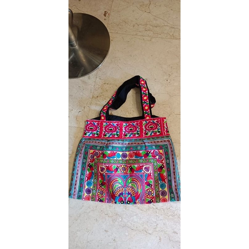 Tas cangklong bahu bordir Thailand oleh-oleh souvenir import Bangkok