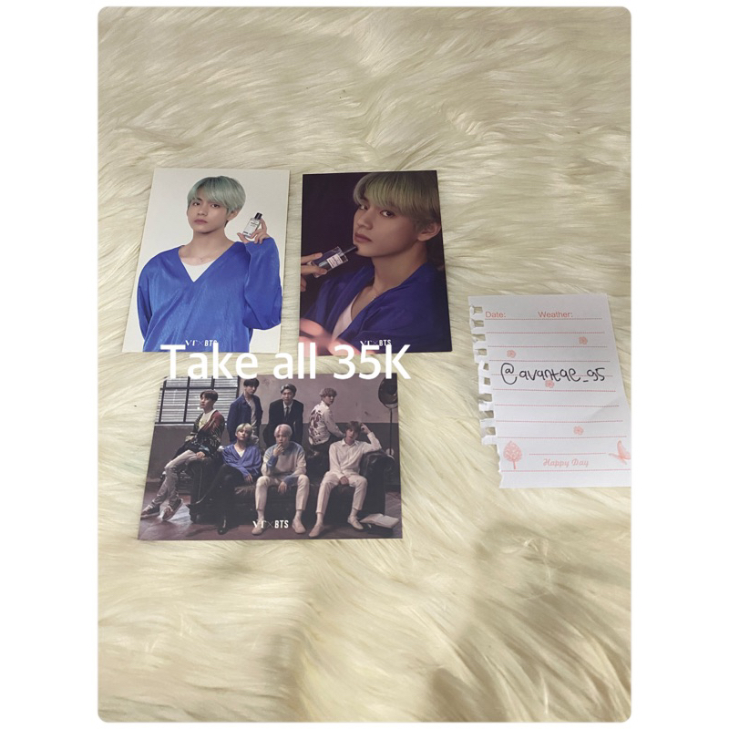 photocard BTS x VT Cosmetics V BTS bundle
