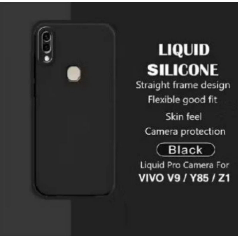 SLICON/CASE FULL BLACK VIVO V9 /V9 PRO /Y83 TPU CANDY CASE PRO PELINDUNG CAMERA HITAM POLOS