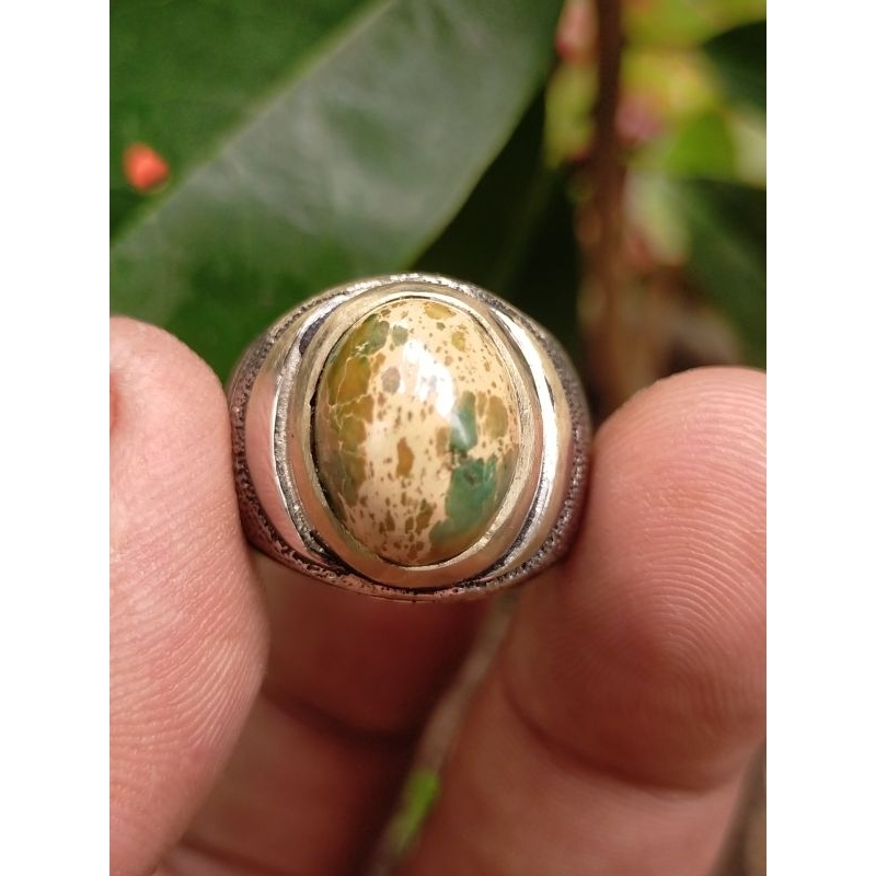 cincin batu akik natural pirus Nevada lawasan