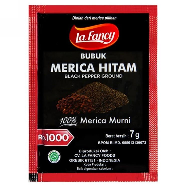 

Merica Lada Hitam Bubuk Sachet La Fancy Foods Ground Black Pepper Rempah Murni