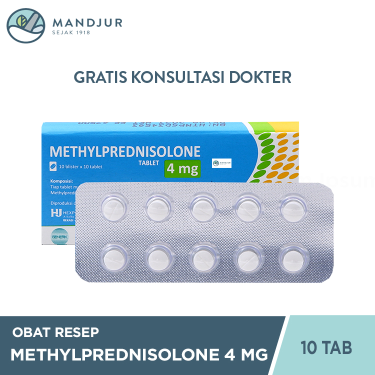 Methylprednisolone 4 Mg Strip 10 Tablet