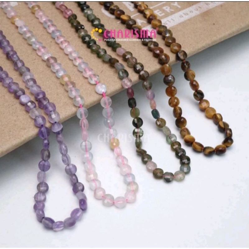 Charisma Mote Batu Natural Stone  - Batu Pecah / Natural Stone 5mm / Harga Per String