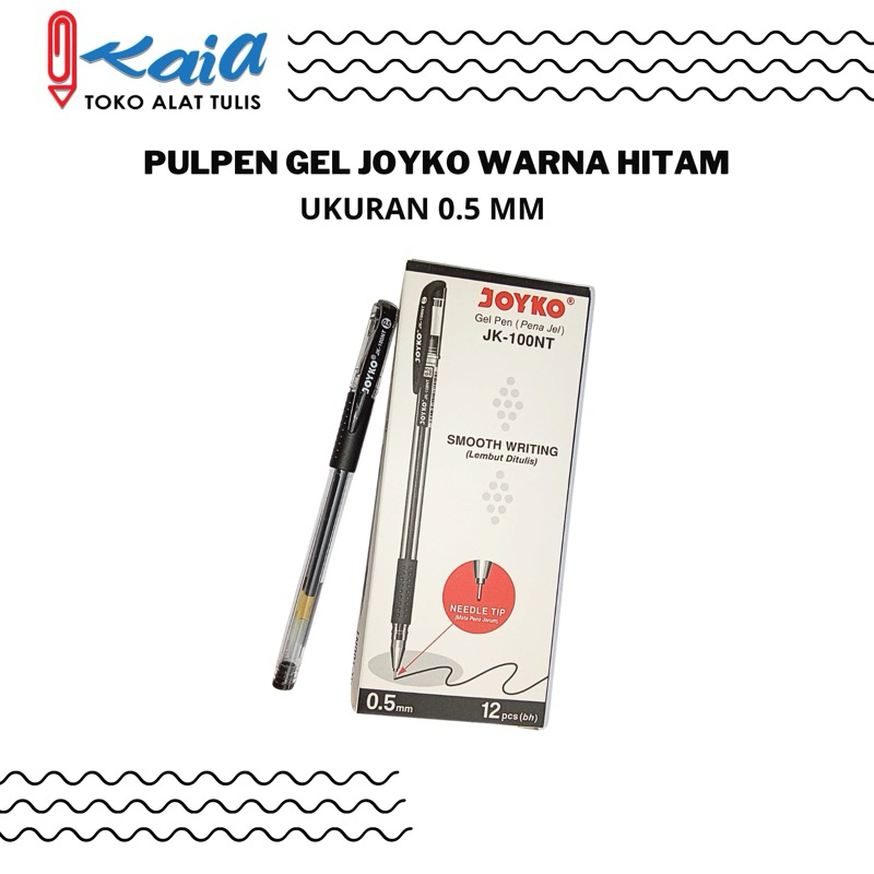 

PULPEN GEL JOYKO WARNA HITAM UKURAN 0.5 MM