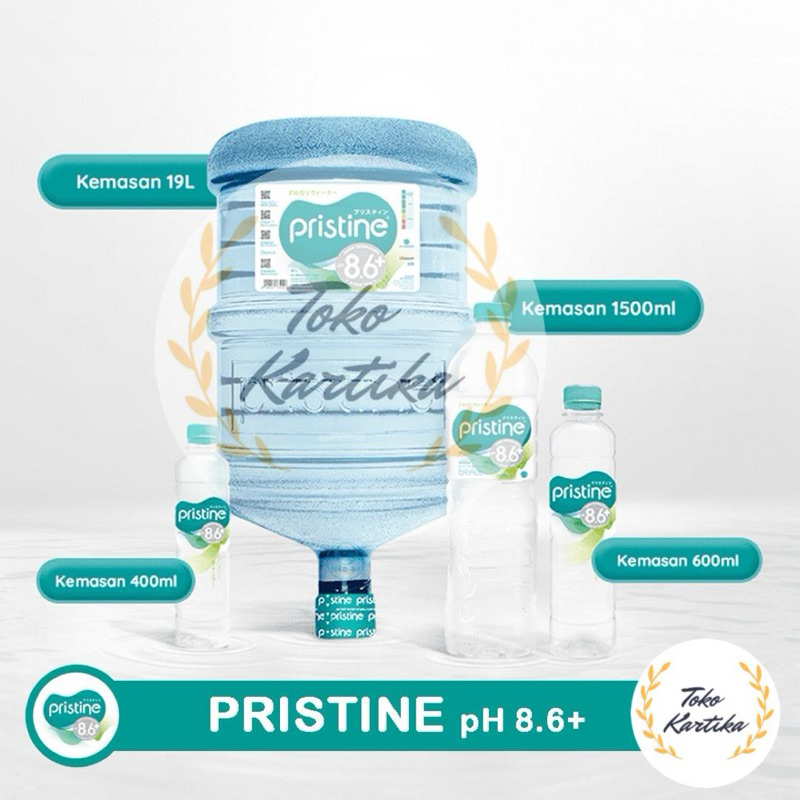 

AIR MINERAL ALKALI PRISTINE 8+ PH tinggi Galon 19Lt - 1500ml - 600ml - 1500ml