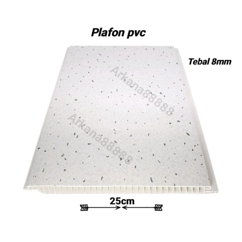 plafon PVC lebar 25cm tebal 8mm