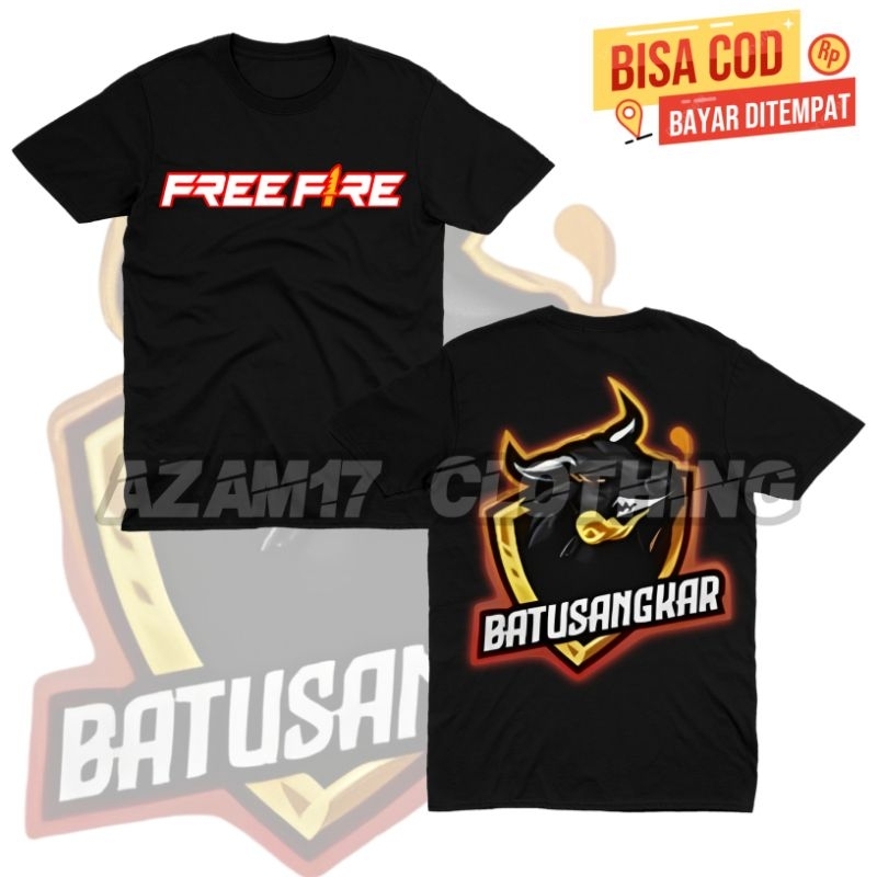 (BISA COD) Kaos Baju Anak BSK Free Fire Free Nama / Kaos Tshirt Anak  FF Guild BSK Batusangkar Squad