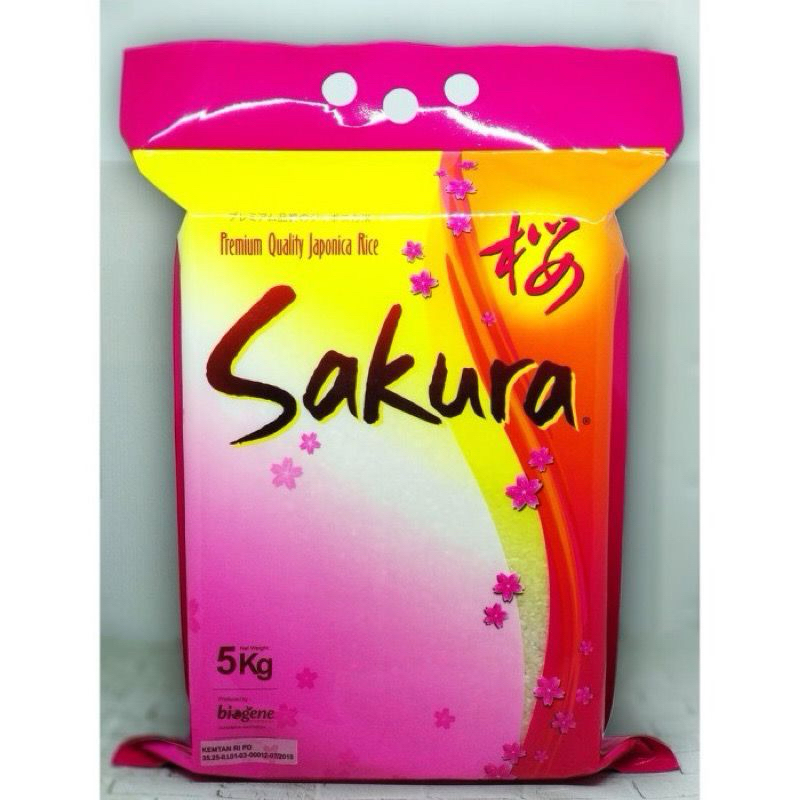 

SAKURA BERAS PREMIUM QUALITY JEPANG BIOGENE PLANTATION 5Kg