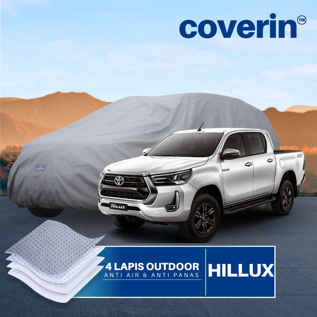 4 Lapis Body Cover Mobil Hilux Double Cabin Sarung Mobil Hilux Triton Navara Outdoor