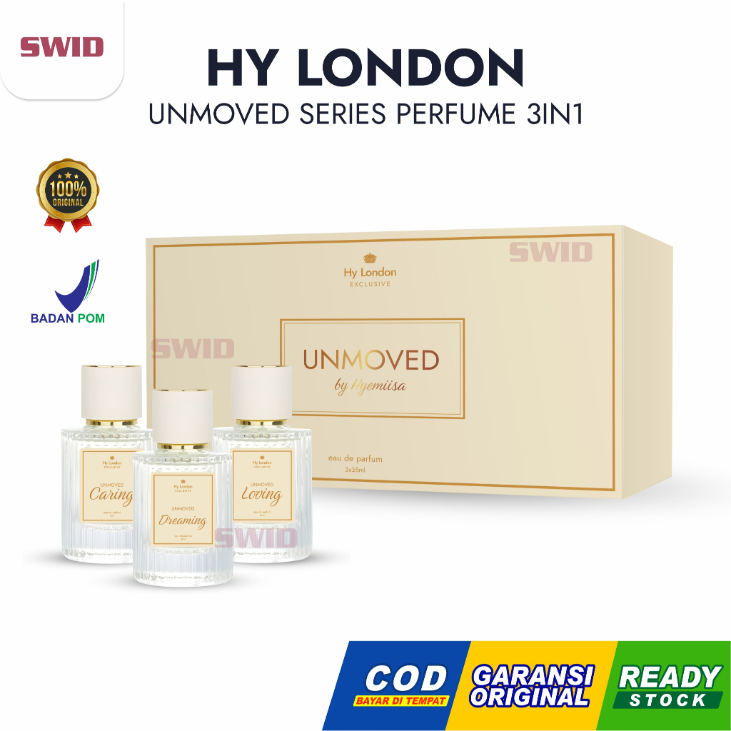 Hy London Parfume DAPAT 3 BOTOL 30ml UNMOVED SERIES Free Box BPOM EDP by Hyemiisa