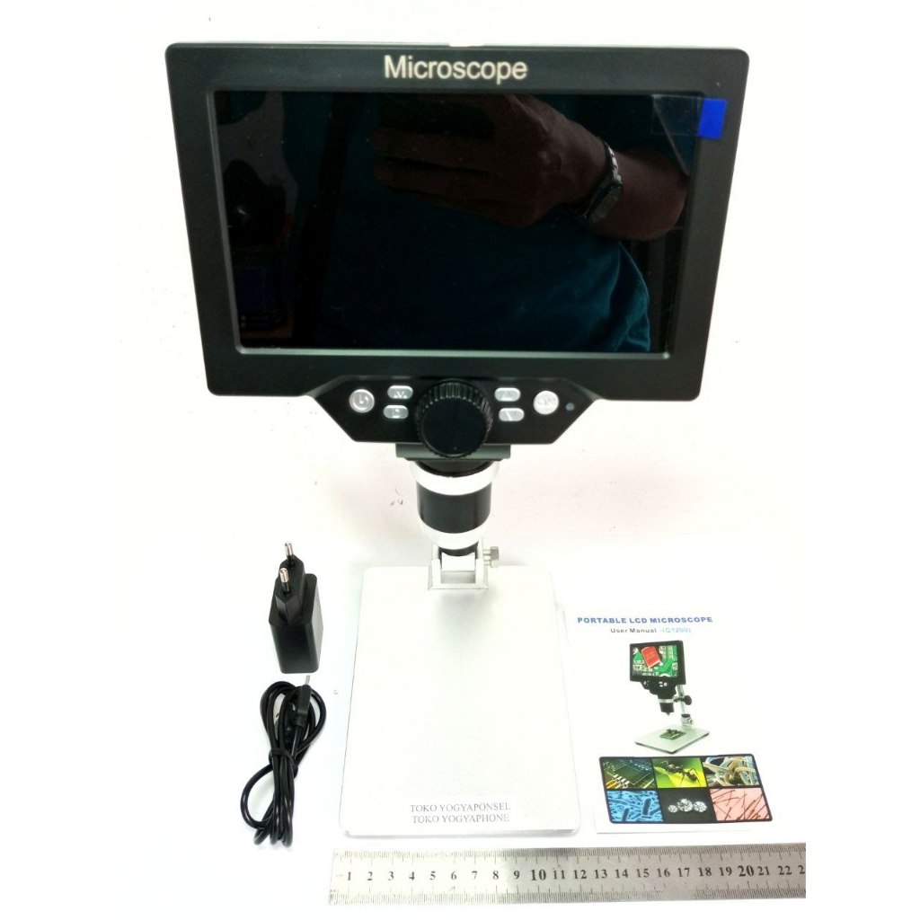 Mikroskop Digital Portable LCD Digital Microscope 3.6MP 600X lengkap full set original