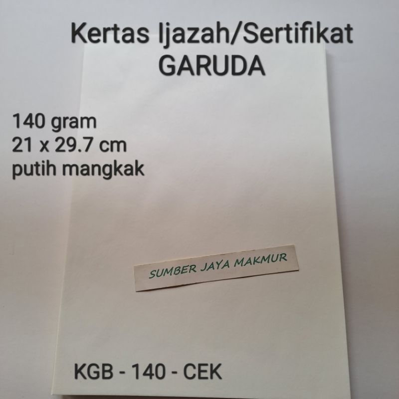 

Kertas Garuda Premium utk Ijazah Sertifikat Piagam