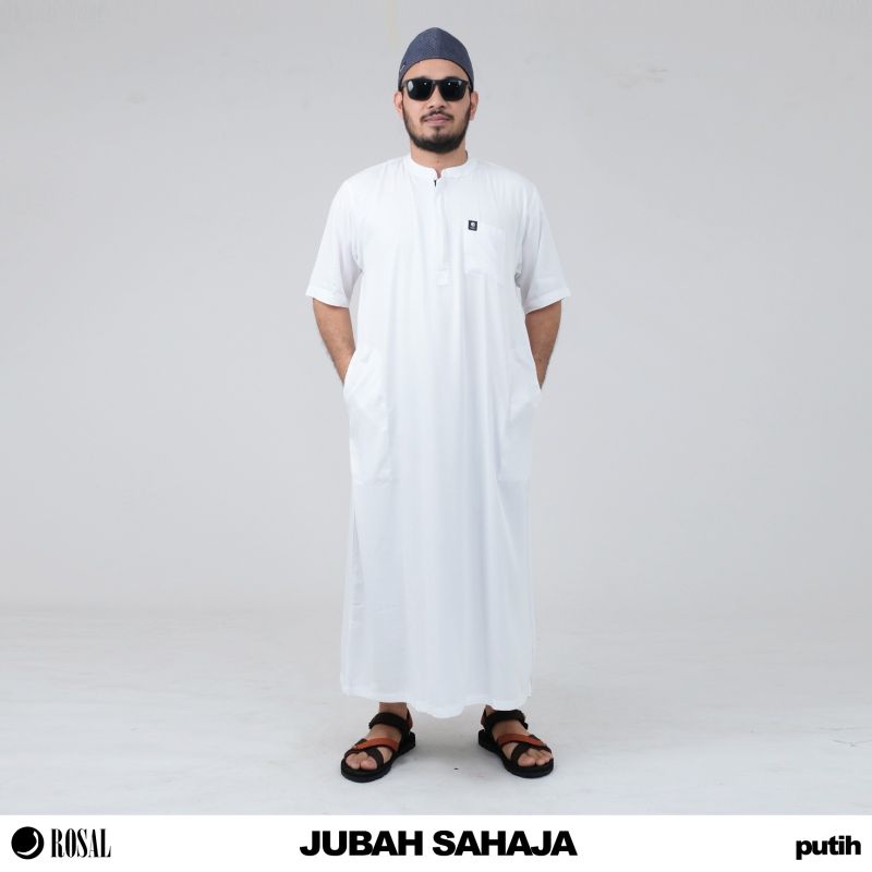 kualitas super jubah pria dewasa gamis pria rosal jubah sahaja big size m - xxxl jubah gamis jumbo