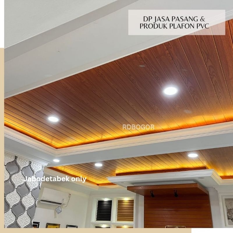 Jasa Pasang dan Produk Plafon PVC Modern Minimalis Tahan Air Khusus Jabodetabek