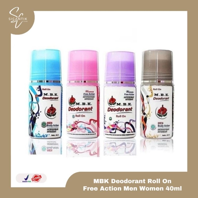 MBK ROLL ON DEODORANT | MBK DEODORANT ROLL ON PRIA WANITA 40ML | DEODORAN M.B.K PENGHILANG BAU BADAN