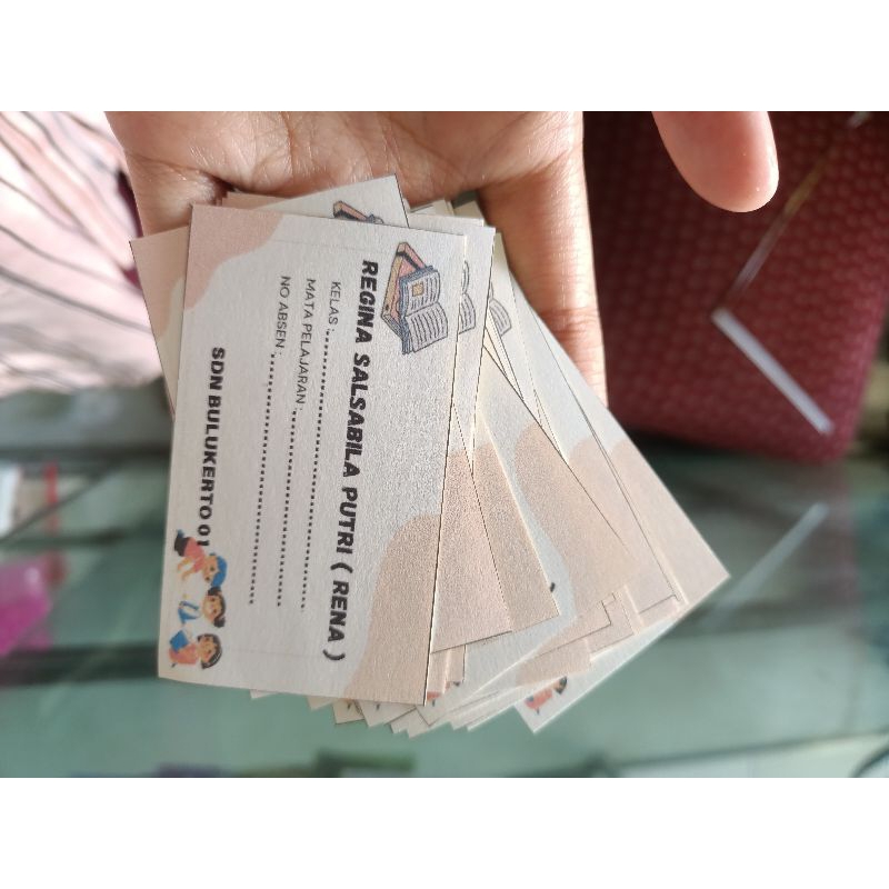 

stiker nama buku