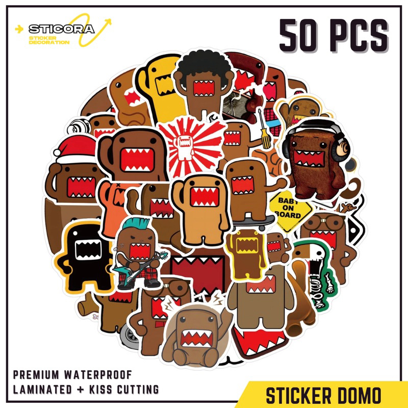 

[50 Pcs] Stiker Pack Kartun Domo Vinyl Waterproof Laminated Dekorasi Laptop Handphone Thumblr