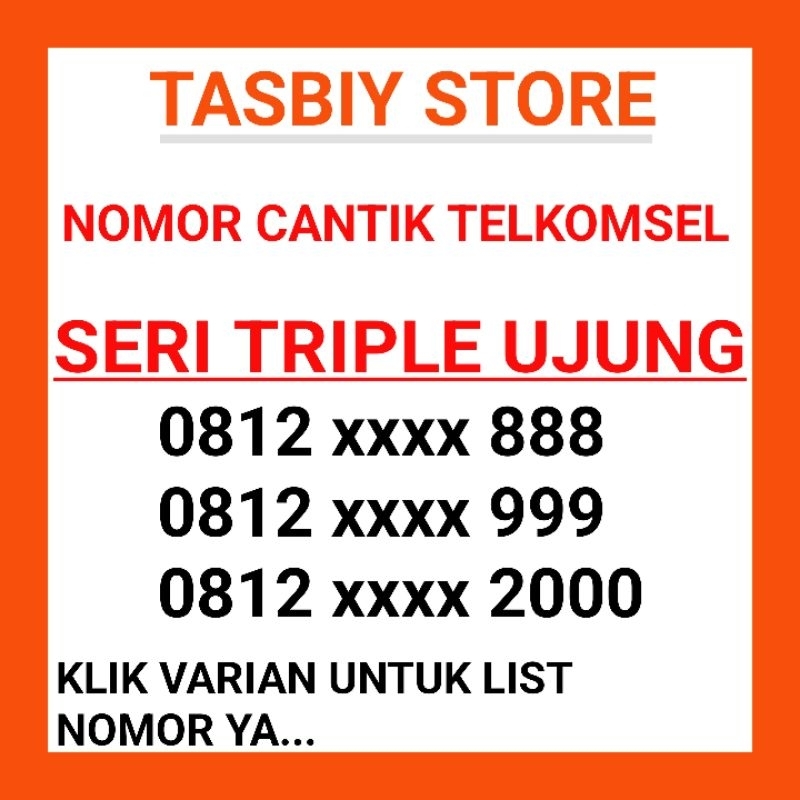 Nomor Cantik Kartu Perdana Telkomsel Doble tripel 888 999 000