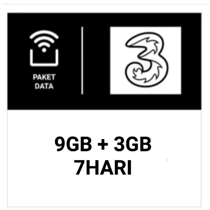 INJECT KUOTA TRI 9GB + 3GB 7HARI