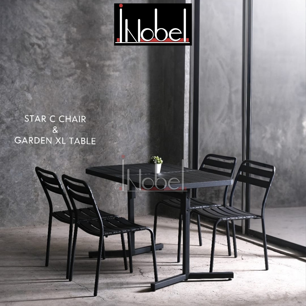 Kursi & Meja Teras / Kursi + Meja Set / Bina Karya Garden XL + Star B chair Outdoor Murah Pontianak