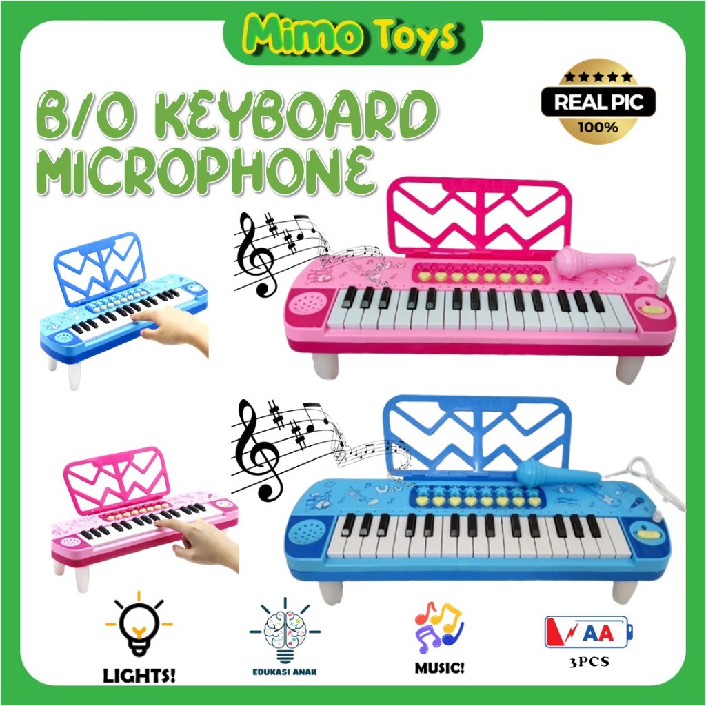 MAINAN PIANO ANAK MAINAN KEYBOARD MICROPHONE MAINAN EDUKASI PIANO ANAK