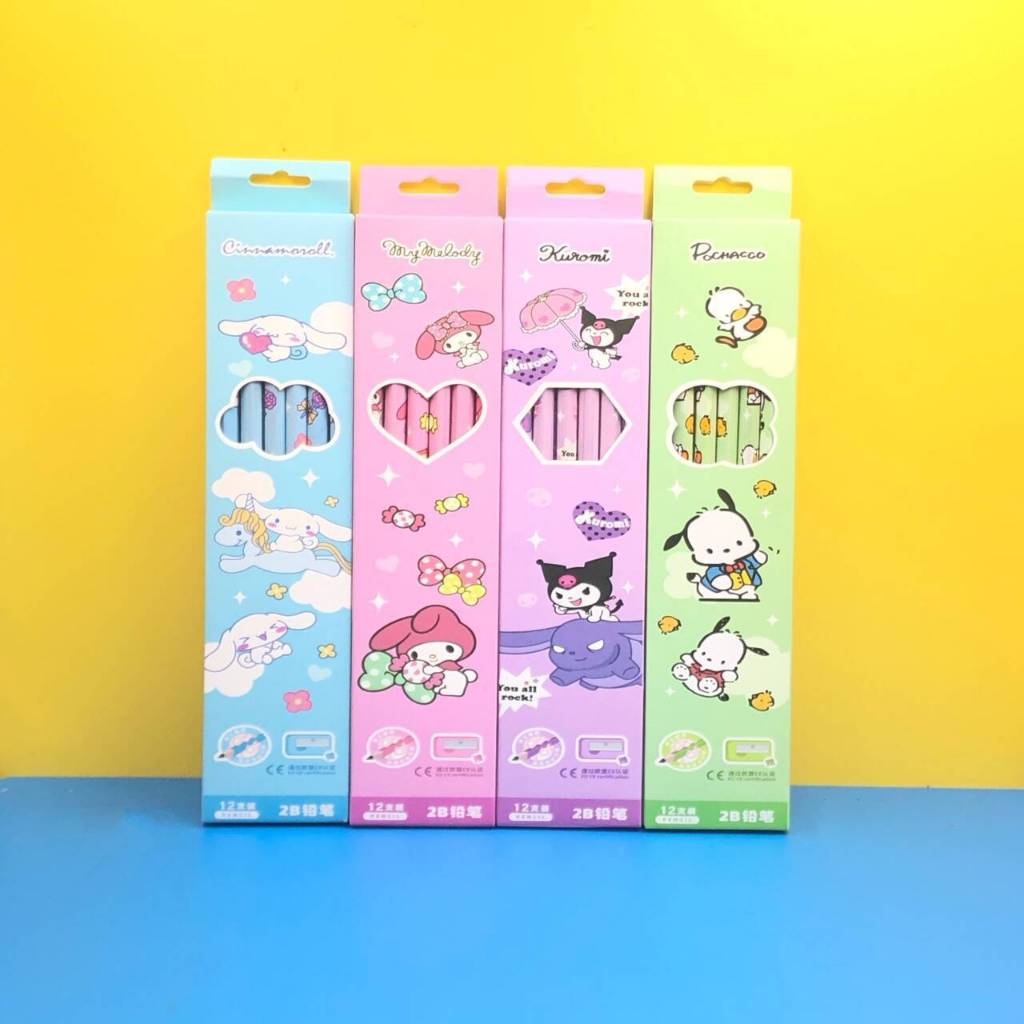 

CC - (12 pcs )Pensil 2B Motif Karakter / Pensil Box Isi 12 PCS / free serutan