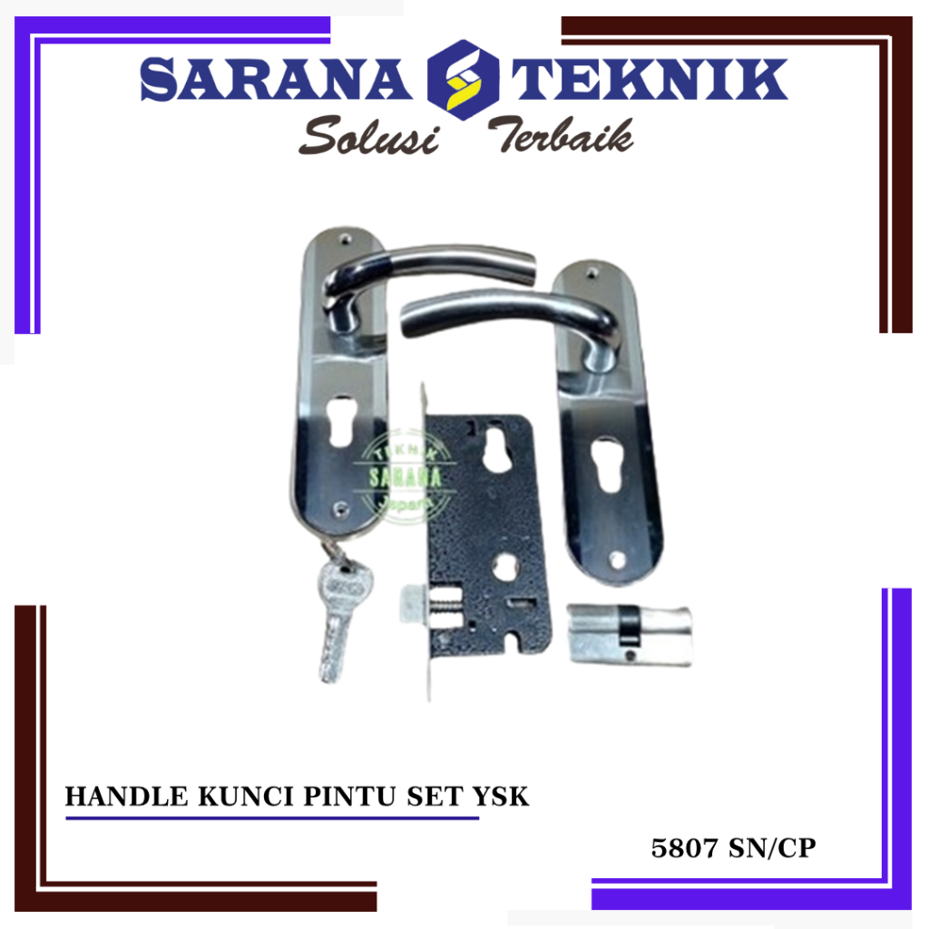 HANDLE KUNCI PINTU SET YSK 5807 SN/CP