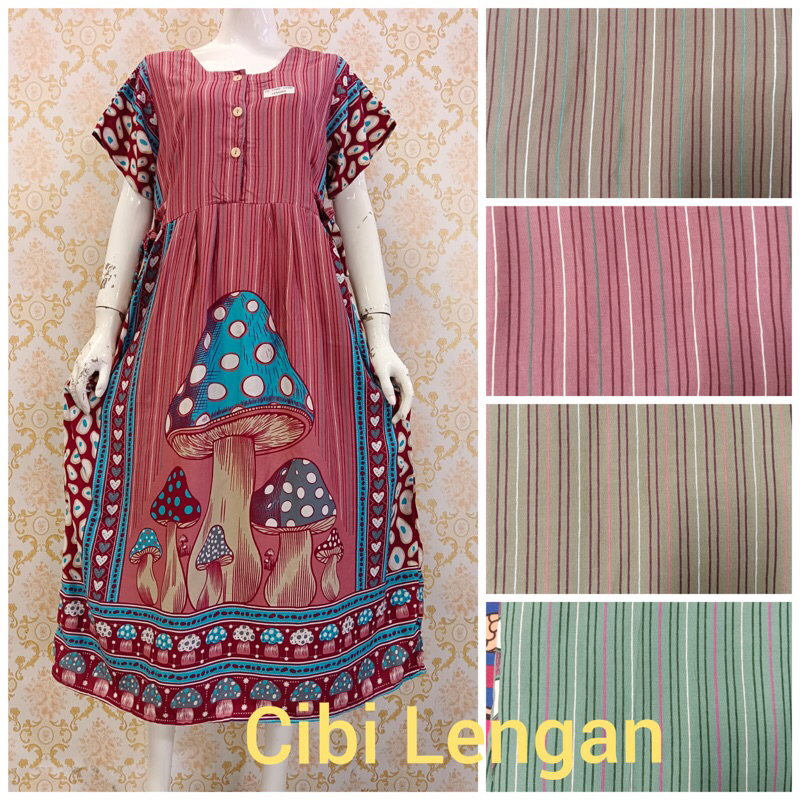 DASTER CHIBI LENGAN 3/4 CAP BATIK HAP | DASTER PREMIUM | DASTER TEBAL | DASTER PEKALONGAN