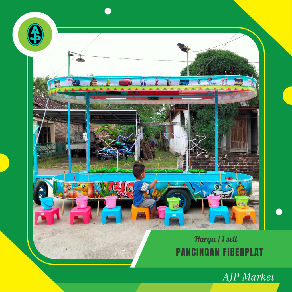 Wahana mainan Pancingan ikan dengan kolam fiber