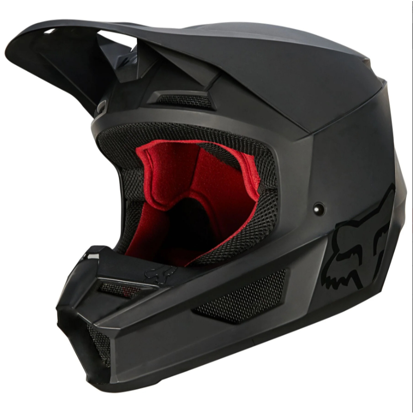 HELM FOX V1 RACING BLACK MATTE HELMET
