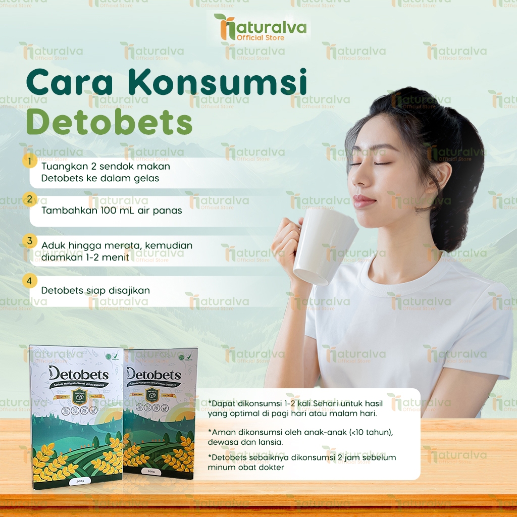 

Detobets Sereal Diabet Serbuk Super Low Fat Rendah Lemak untuk Penderita Diabetes Organik 200gram
