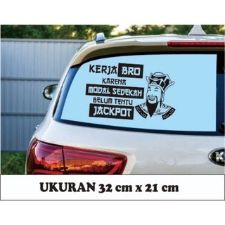 CUTTING STICKER KACA MOBIL KATA-KATA LUCU KAKEK DOMINO STIKER LUCU
