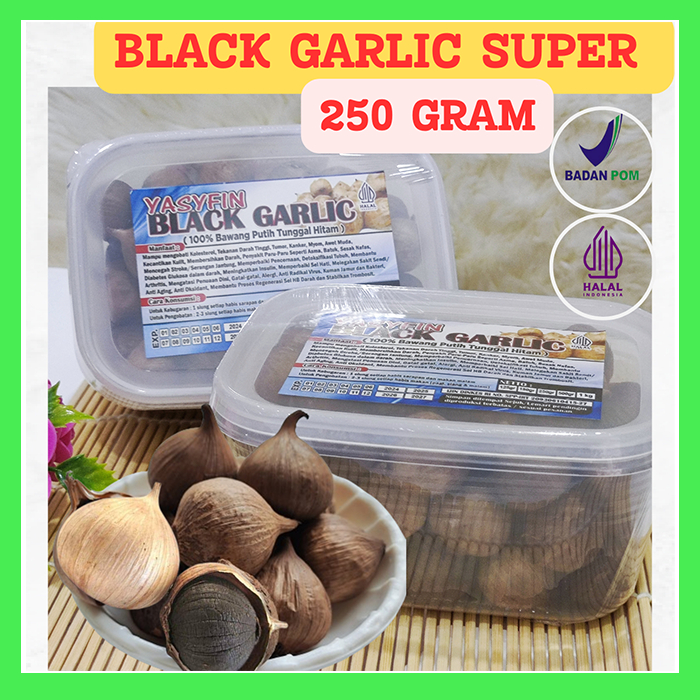 

BAWANG PUTIH HITAM TUNGGAL 250 GR - BLACK GARLIC LANANG