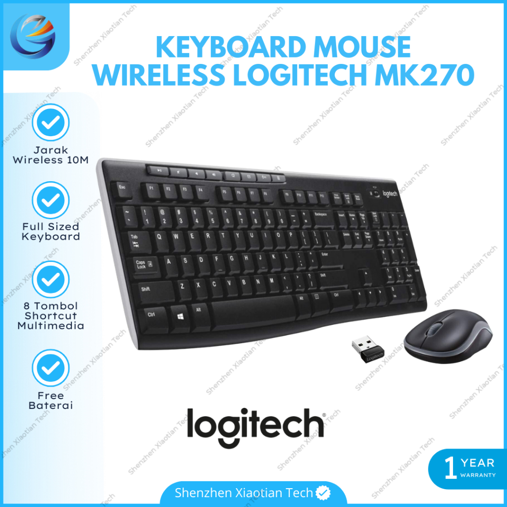 Logitech MK270 Combo Keyboard + Mouse Wireless | Keyboard + Mouse Wireless