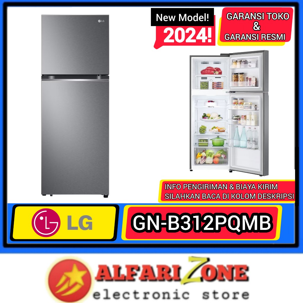 Kulkas LG 2 Pintu GNB312PQMB 315L Inverter GN-B312PQMB GNB312 312PQMB