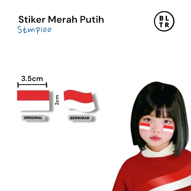 

PCS /STIKER MERAH PUTIH SEPASANG KANAN KIRI //STIKER BENDERA /STIKER PIPI/HIASAN WAJAH//NEW ORIGINAL