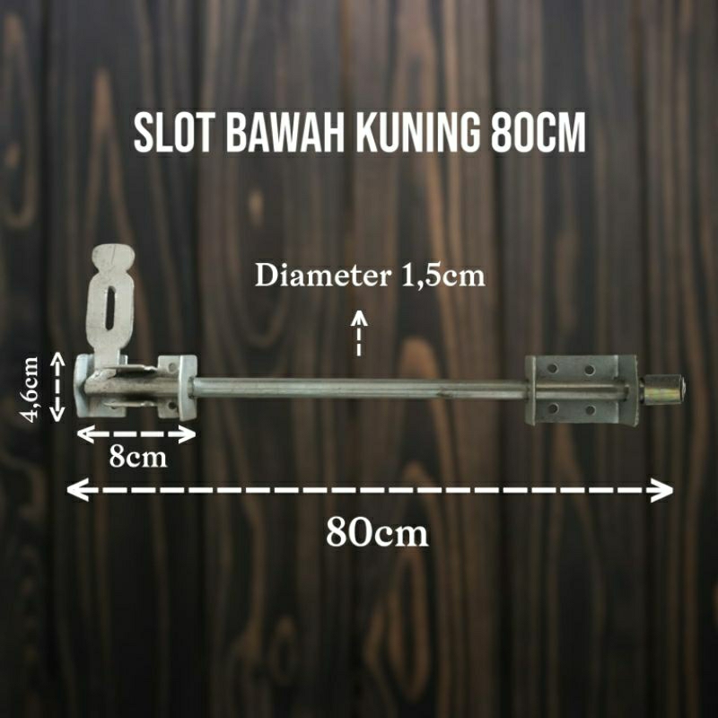 Slot pagar panjang 80cm bawah KUNING || kuncian pagar || ornamen pagar