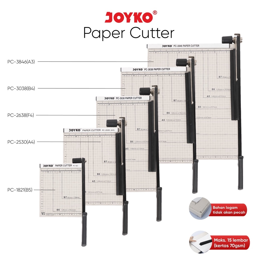

Pemotong Kertas Paper Cutter Joyko KODE K4K7