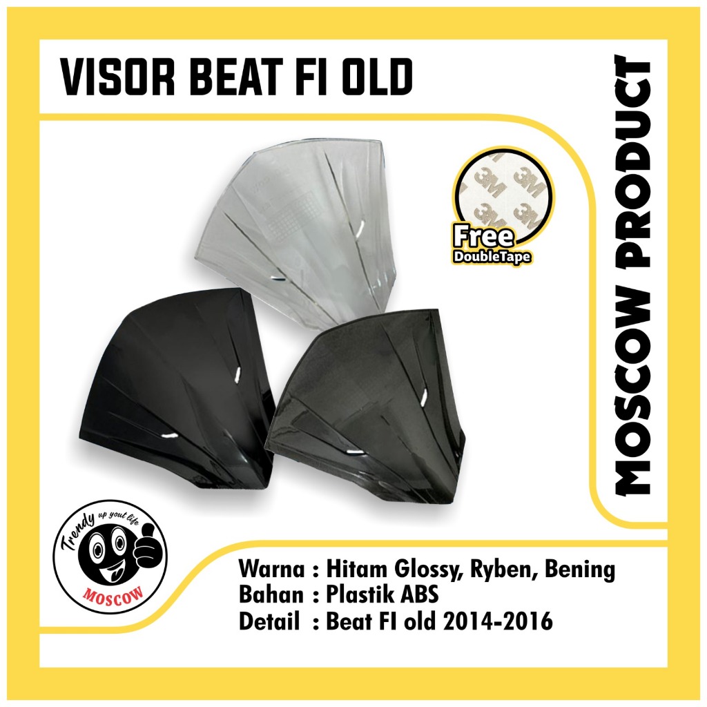 VISOR BEAT FI ESP OLD 2014-2016 WINDSHIELD BEAT FI OLD TAHUN 2014-2016 WINDSHIELD VARIASI MOTOR BEAT