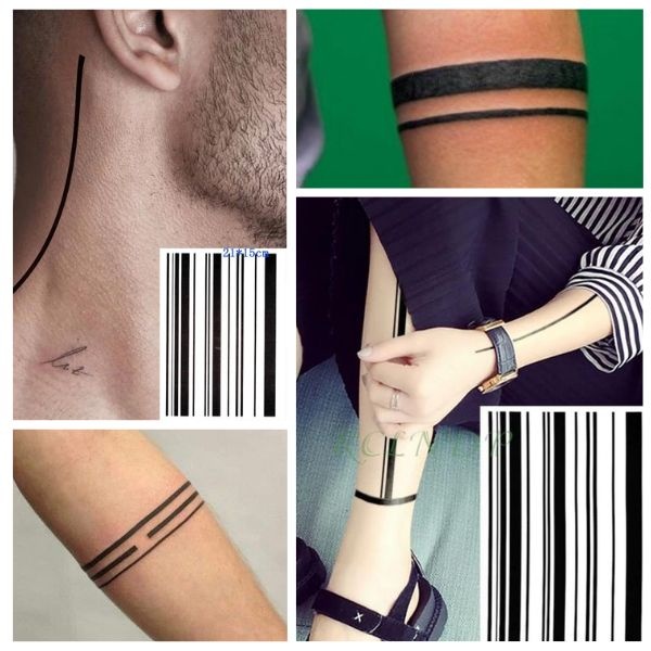 tato temporer desain garis gelang tribal Bahan Bagus PREMIUM Tebal Fashionable