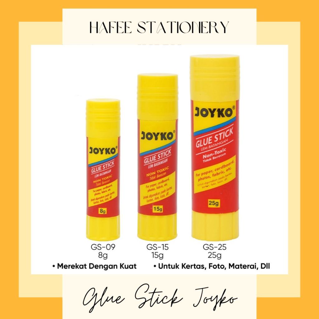 

Glue Stick Lem Kertas Batang Joyko GS-09 (dapat kirim instant bandung)